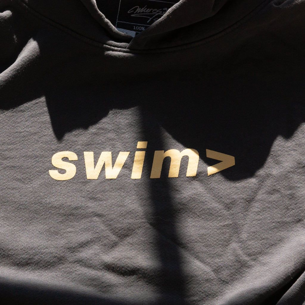 Schwimmen&gt; dunkelgrauer Kapuzenpullover