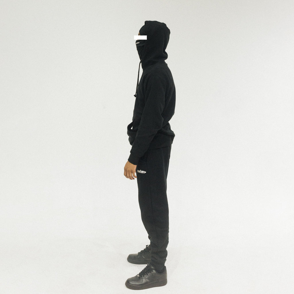 swim> classic black hoodie